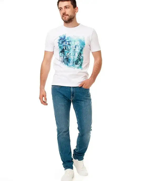 Футболка Pierre Cardin із серії Denim Story у білому кольорі