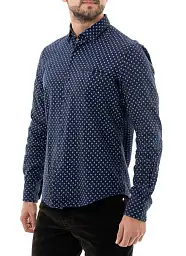Рубашка Pierre Cardin из коллекции Denim Academy в синем цвете с узором