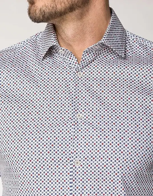 Pierre Cardin men's blue shirt in a small flower Future Flex line