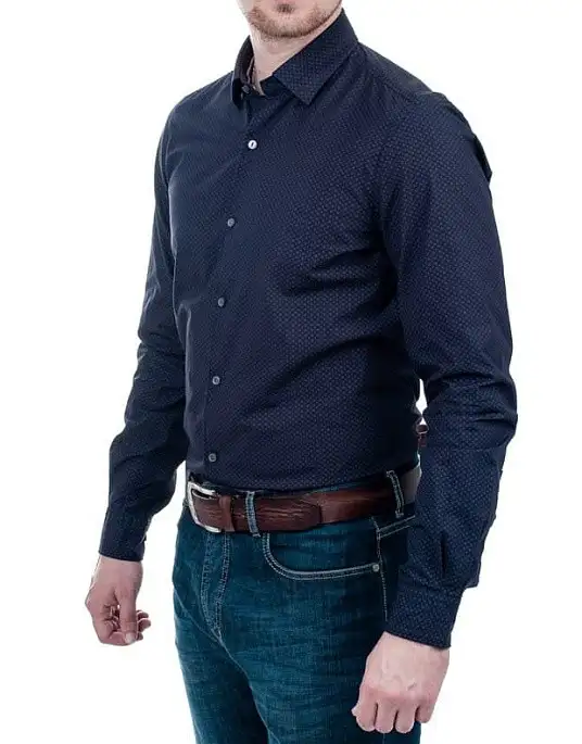 Pierre Cardin shirt in patterned blue
