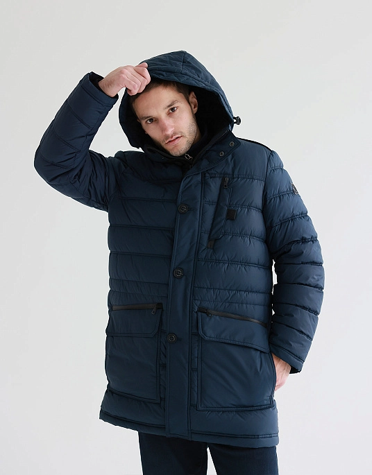 Parka jacket with removable hood from Bugatti