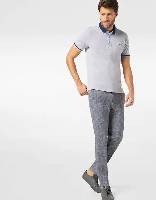 Поло Pierre Cardin из коллекции Air Touch в сером цвете