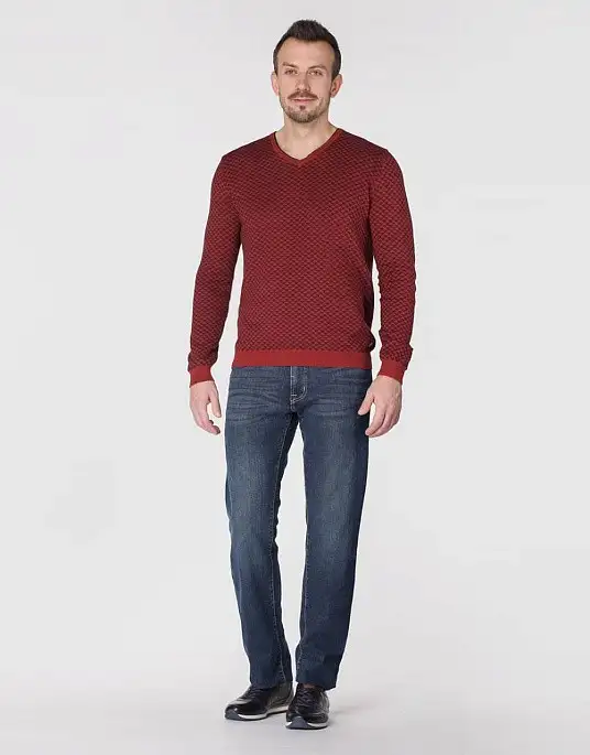 Пуловер Pierre Cardin из серии  Royal Blend  в бордовом цвете