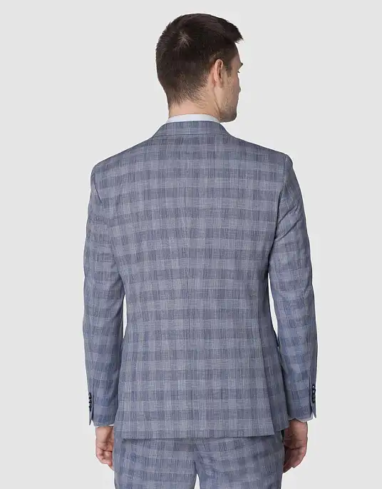 Pierre Cardin suit from the Future Flex collection in blue plaid