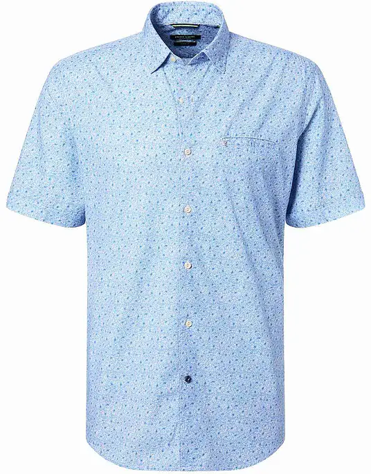 Рубашка с коротким рукавом  PIerre Cardin из коллекции Denim Academy  в голубом цвете