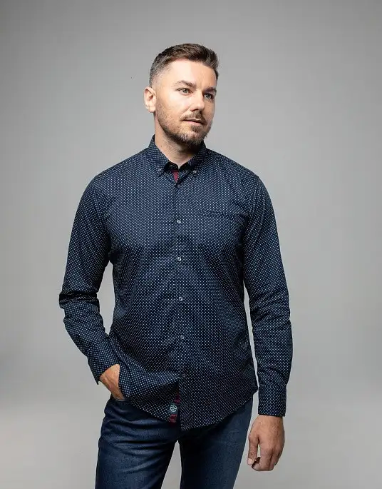 Сорочка Pierre Cardin із колекції Denim Academy у синьому кольорі