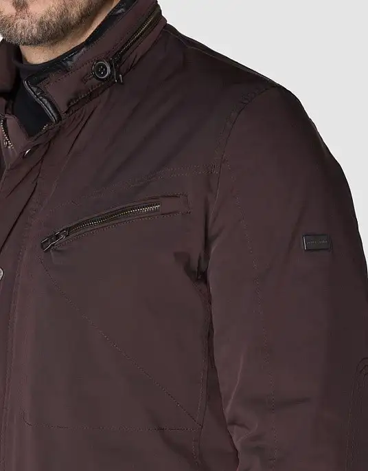 Jacket Pierre Cardin plain in burgundy shade