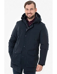 Pierre Cardin parka jacket with a hood in blue
