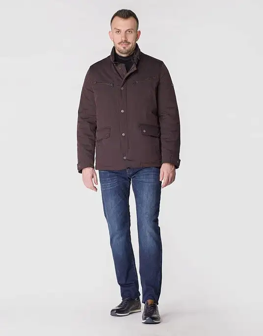 Jacket Pierre Cardin plain in burgundy shade