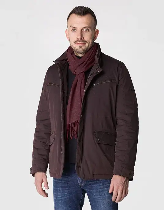 Jacket Pierre Cardin plain in burgundy shade