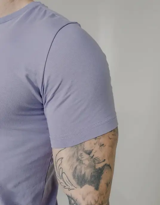Pierre Cardin t-shirt is plain in purple color