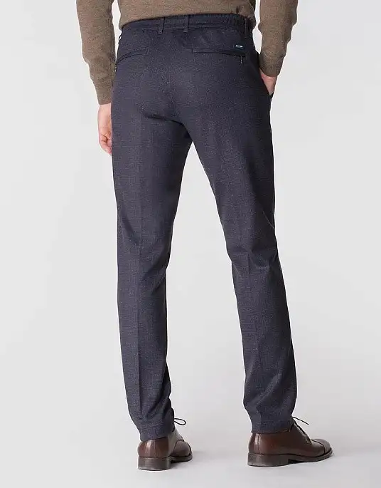 Pierre Cardin trousers from the Future Flex collection in blue with small print