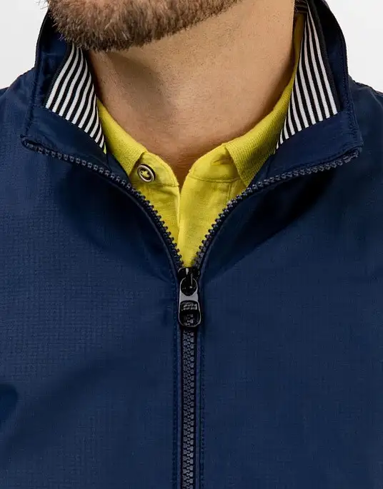 Pierre Cardin windbreaker from the Air Touch collection in navy blue with small print