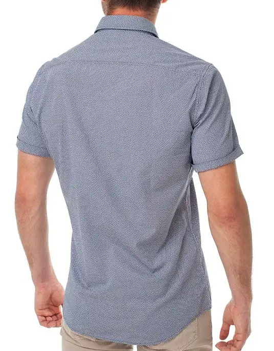 Pierre Cardin short sleeve shirt from the Denim Academy collection in gray with print