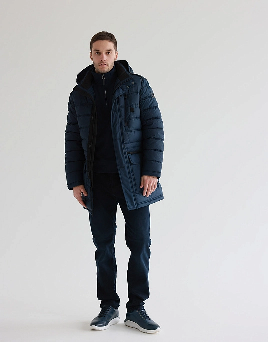Parka jacket with removable hood from Bugatti