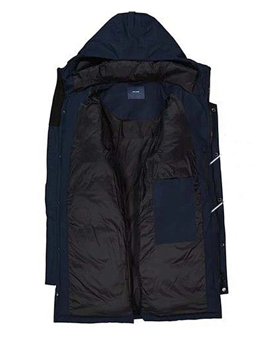 Pierre Cardin parka jacket with a hood in blue