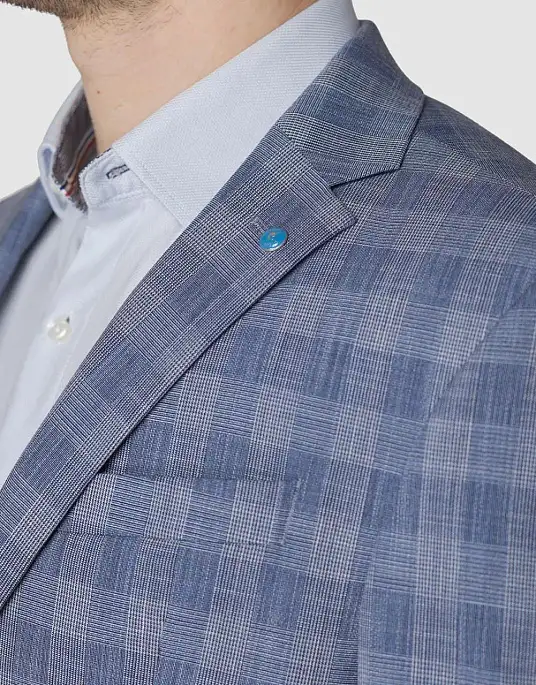 Pierre Cardin suit from the Future Flex collection in blue plaid