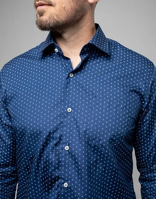 Pierre Cardin shirt in blue color with print
