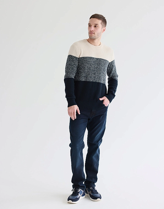Pierre Cardin jumper with textured weaving in 3 colors