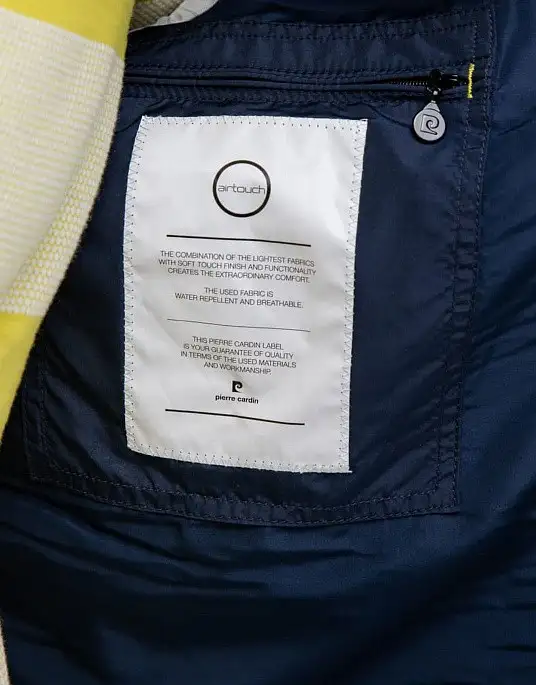 Pierre Cardin windbreaker from the Air Touch collection in navy blue with small print