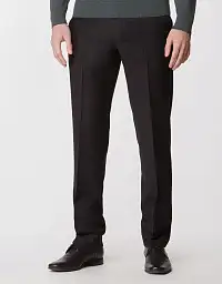 Pierre Cardin slant pocket trousers in black