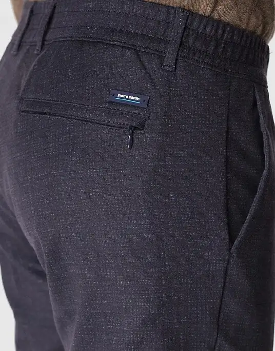 Pierre Cardin trousers from the Future Flex collection in blue with small print