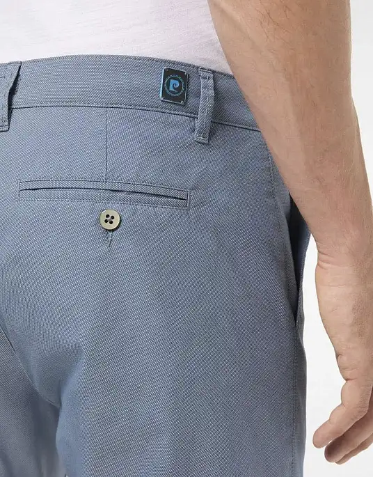 Pierre Cardin trousers - flats with a slant pocket from the Future Flex collection in a blue shade