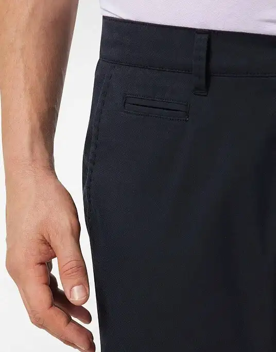 Pierre Cardin flats trousers with slant pockets Future Flex collection in dark blue