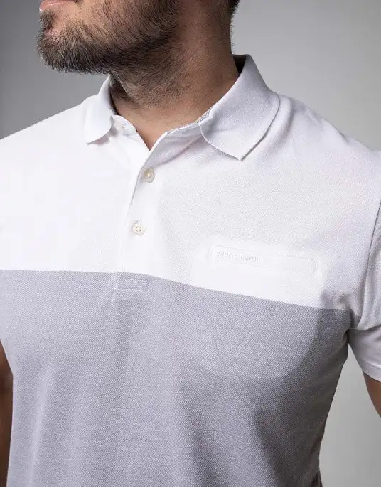 Pierre Cardin polo shirt from the Future Flex collection in grey