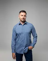 Pierre Cardin shirt from the Future Flex collection in blue with a small print