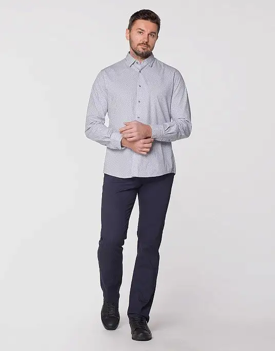 Pierre Cardin shirt from the Denim Academy collection in white with print