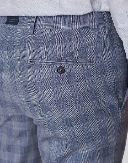 Pierre Cardin suit from the Future Flex collection in blue plaid
