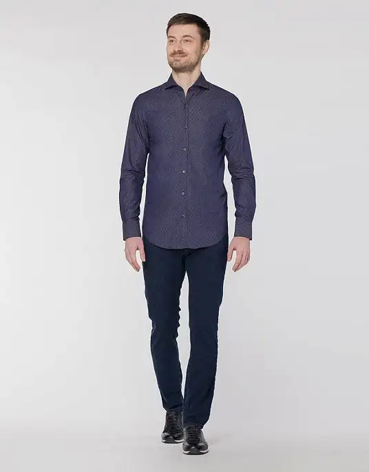 Рубашка Pierre Cardin из эксклюзивной коллекции Le Bleu в фиолетовом цвете