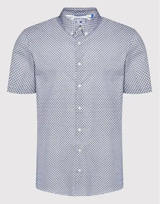Pierre Cardin shirt from the Future Flex collection with short sleeves in blue