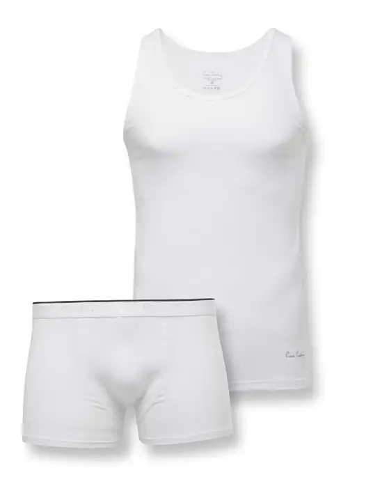 Pierre Cardin Basic crewneck T-shirt + patterned boxers
