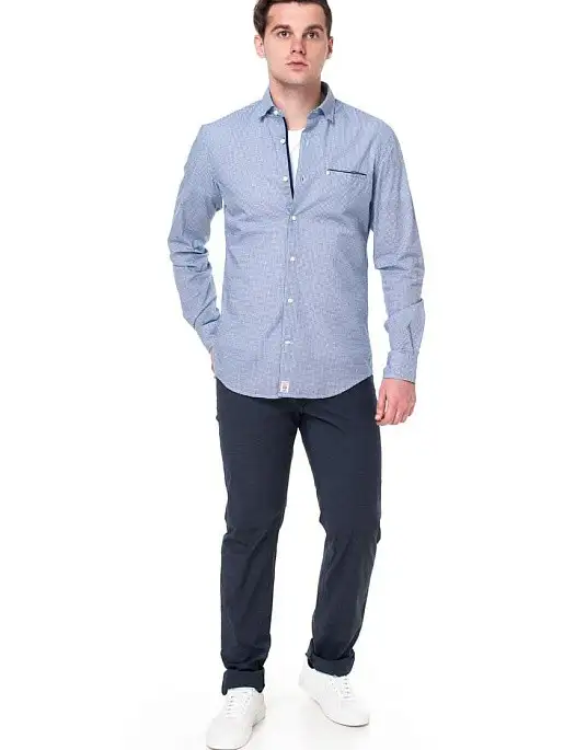 Pierre Cardin Cotton Comfort shirt in blue tint