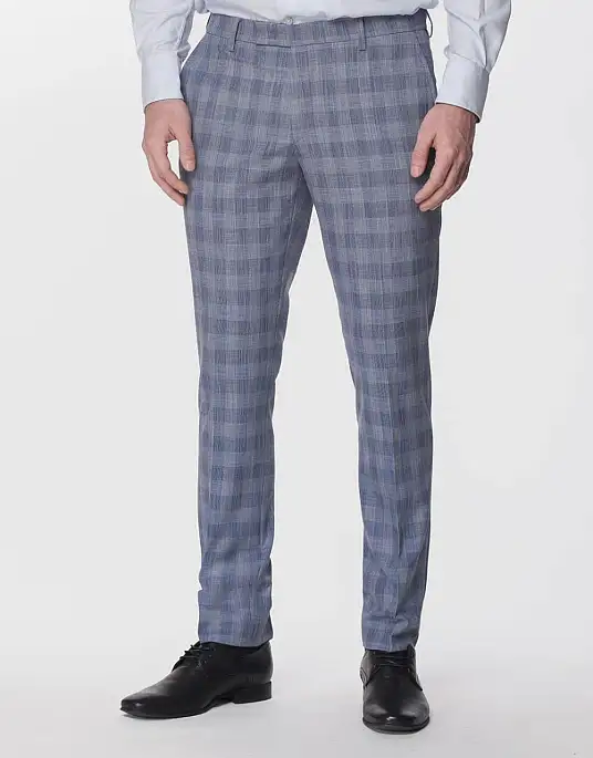 Pierre Cardin suit from the Future Flex collection in blue plaid