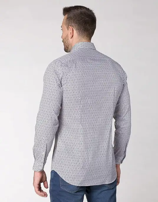Pierre Cardin men's blue shirt in a small flower Future Flex line