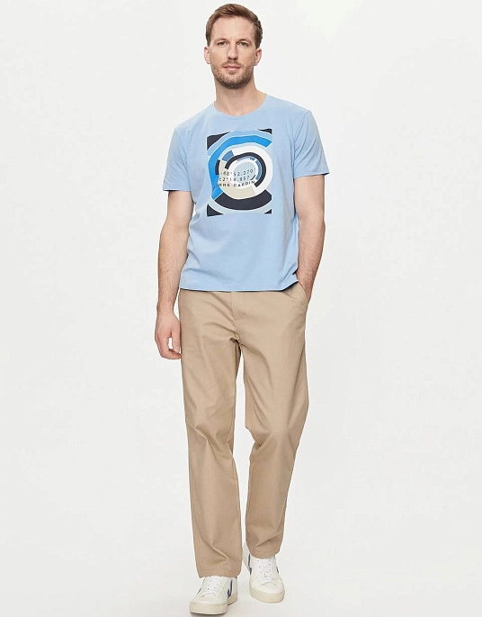 Pierre Cardin t-shirt with a print in blue color
