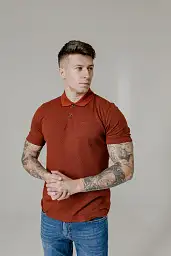 Pierre Cardin polo in red with texture