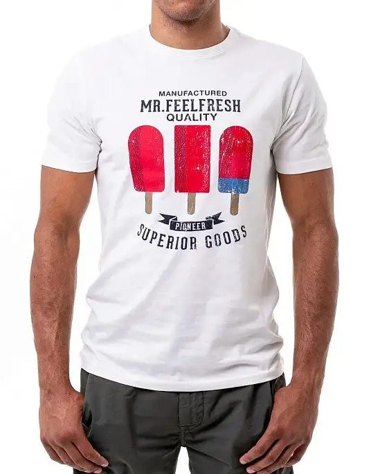 Pioneer T-shirt in white with print