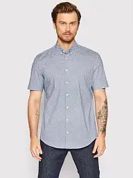 Pierre Cardin shirt from the Future Flex collection with short sleeves in blue