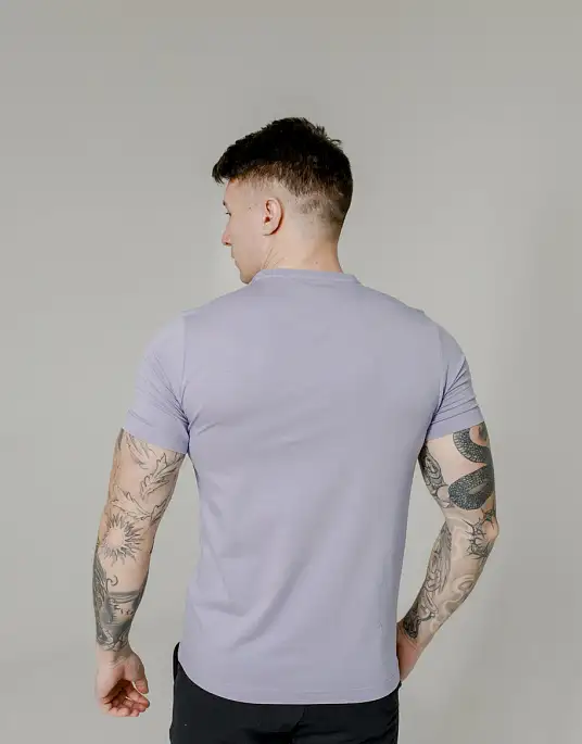 Pierre Cardin t-shirt is plain in purple color