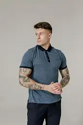 Поло Pierre Cardin в синем оттенке с текстурой