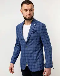 Піджак Pierre Cardin з колекції Future Flex в синьому кольорі в клітку