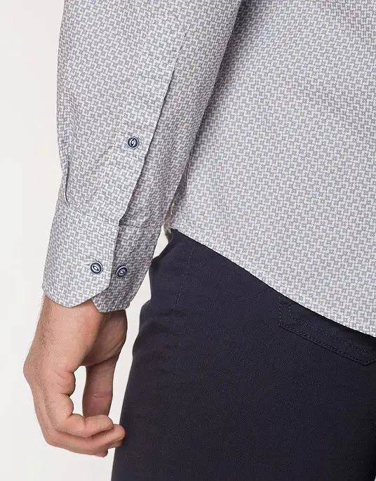 Pierre Cardin shirt from the Denim Academy collection in white with print