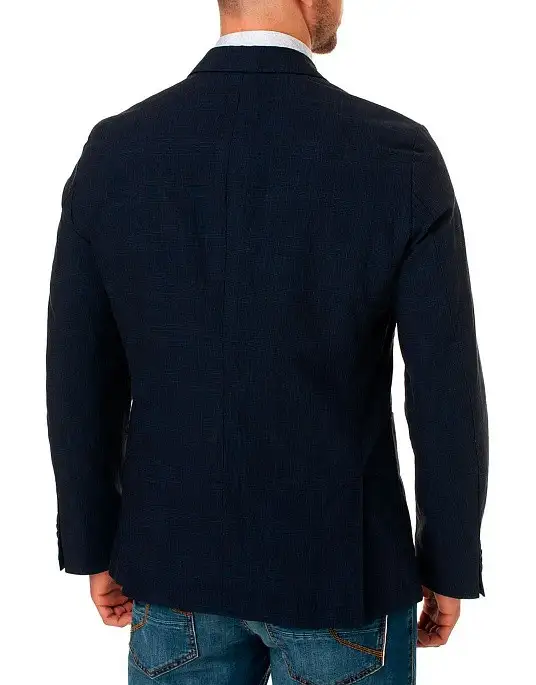 Pierre Cardin slim fit men's blue cotton and linen blazer