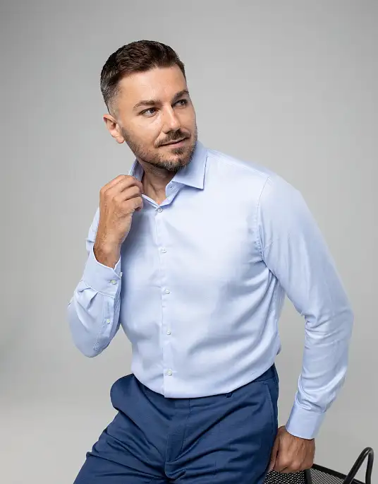 Pierre Cardin shirt from the Future Flex collection in blue