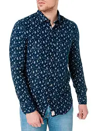 Pierre Cardin shirt in blue with floral print