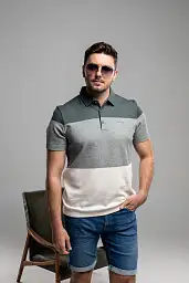 Поло Pierre Cardin із колекції Future Flex у зеленому кольорі